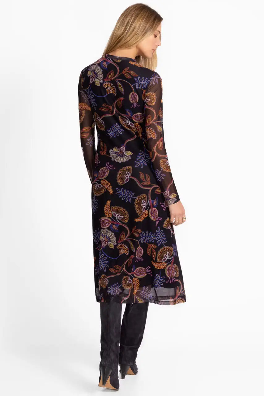 Johnny Was Shelly Asymmetric Mesh Dress 3